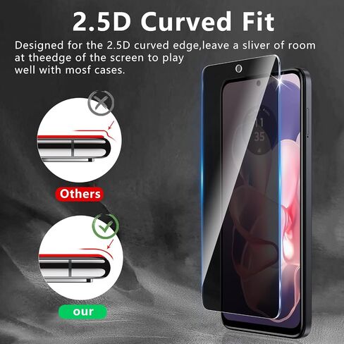 3+3 Pack Privacy Screen Protector Designed for Motorola Moto G 5G 2025 With 3 Pack Camera Lens Protector,Full Coverage Anti-Spy Tempered Glass Film,9H Hardness,Bubble Free,Easy to Install in Saudi Arabia