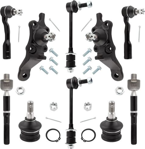BOXI (Set of 10) Front Upper Lower Ball Joints Sway Bar Links Inner Outer Tie Rods Fit for Toyota Sequoia 2001-2002 | for Tundra 2002 | 2WD/4x4 | K90680 K90255 K90263 K90262 ES3564 ES3565 EV800444 in Saudi Arabia