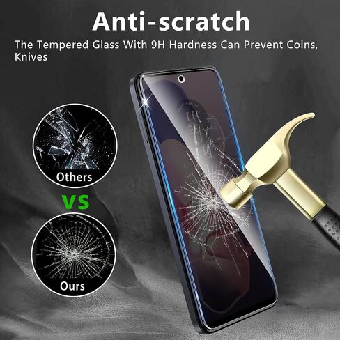 3+3 Pack Privacy Screen Protector Designed for Motorola Moto G 5G 2025 With 3 Pack Camera Lens Protector,Full Coverage Anti-Spy Tempered Glass Film,9H Hardness,Bubble Free,Easy to Install in Saudi Arabia