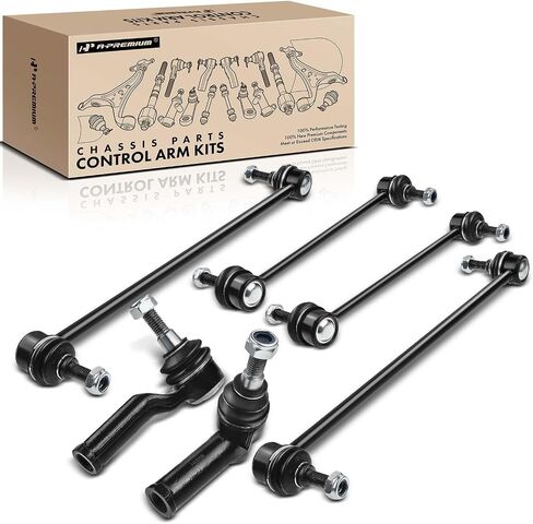 A-Premium Set of 6, Front & Rear Sway Bar Link, Front Outer Tie Rod End, Compatible with Land Rover LR2 2008-2015 in Saudi Arabia