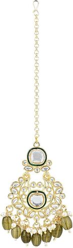 I Jewels Traditional Meenakari Kundan & Pearl Choker Necklace Jewellery Set For Women (K7260) in Saudi Arabia