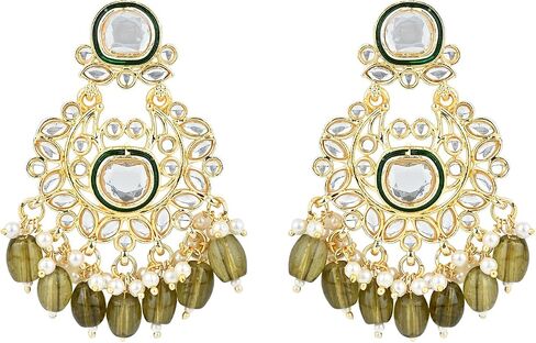 I Jewels Traditional Meenakari Kundan & Pearl Choker Necklace Jewellery Set For Women (K7260) in Saudi Arabia