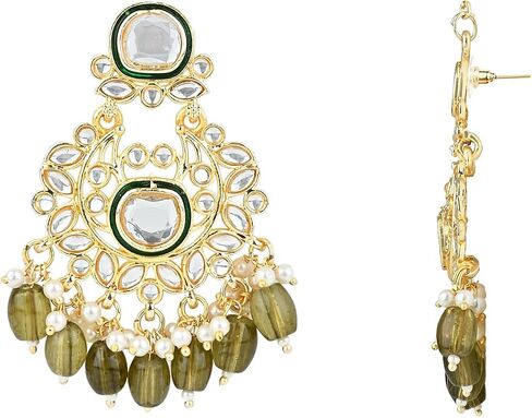 I Jewels Traditional Meenakari Kundan & Pearl Choker Necklace Jewellery Set For Women (K7260) in Saudi Arabia