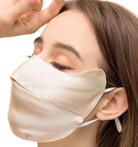 Silk Breathable Face UV Face Covering UPF 50+ Women Sun Protection Face Mask Washable Reusable for Running Outdoors in Saudi Arabia