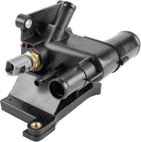 AUTOKAY Engine Coolant Water Outlet Thermostat with Sensor for Mazda 3 5 6 2006-2013 CX-7 2010-2012 Water Outlet Engine Coolant Thermostat Housing Replaces LF941517Z LF94-15-17Z 902-690 in Saudi Arabia