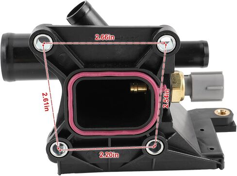 AUTOKAY Engine Coolant Water Outlet Thermostat with Sensor for Mazda 3 5 6 2006-2013 CX-7 2010-2012 Water Outlet Engine Coolant Thermostat Housing Replaces LF941517Z LF94-15-17Z 902-690 in Saudi Arabia