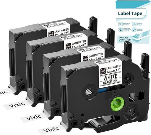 Label Maker Tape Clear TZ 12mm 0.47 Inch BZ Tapes for D210S H1100 D480BT P780BT E1000 P3200 Labeler Replacement for Ptouch Label Tape TZe-131 TZe131 for PTD210 PTH100 PTD220 PT-H103W Label Maker in Saudi Arabia