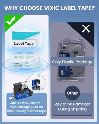 Label Maker Tape Clear TZ 12mm 0.47 Inch BZ Tapes for D210S H1100 D480BT P780BT E1000 P3200 Labeler Replacement for Ptouch Label Tape TZe-131 TZe131 for PTD210 PTH100 PTD220 PT-H103W Label Maker in Saudi Arabia