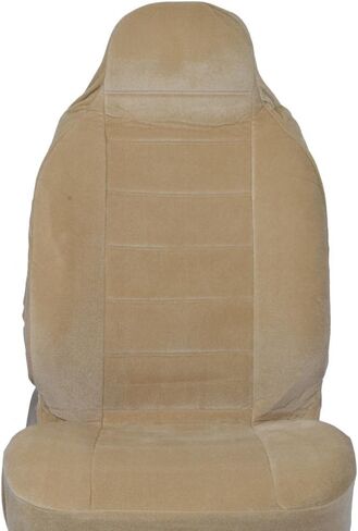 BDK Beige Full Cloth High Back Auto Seat Covers Encore Style 2 pc Premium in Saudi Arabia
