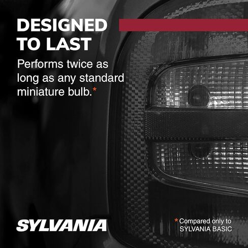 SYLVANIA - 6418 Long Life Miniature - Bulb, Ideal for Interior Lighting - Trunk, Cargo and License Plate (Contains 2 Bulbs) in Saudi Arabia