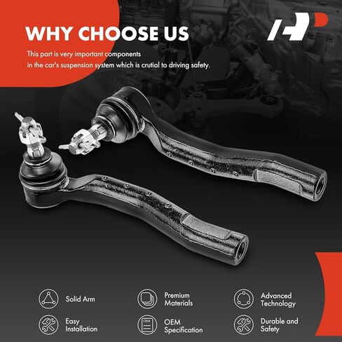 A-Premium 2 x Front Outer Tie Rod Ends, Compatible with Toyota Yaris 2006-2014, Prius C 2012-2019 in Saudi Arabia