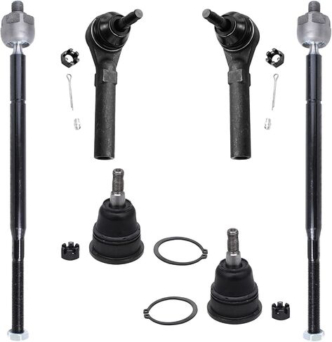 Detroit Axle - Front 6pc Suspension Kit for 2008-2010 Chrysler Town & Country Dodge Grand Caravan, 2009-2011 VW Routan, 2 Lower Ball Joints 4 Tie Rod Ends Replacement in Saudi Arabia