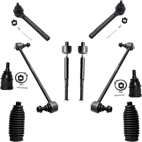 Detroit Axle - Front 10pc Suspension Kit for 05-10 Honda Odyssey ، 2 Sway Bars 2 Lower Ball Comborts 4 Tie Rod Ends 2 Boots 2005 2006 2007 2008 2008 2010 in Kuwait