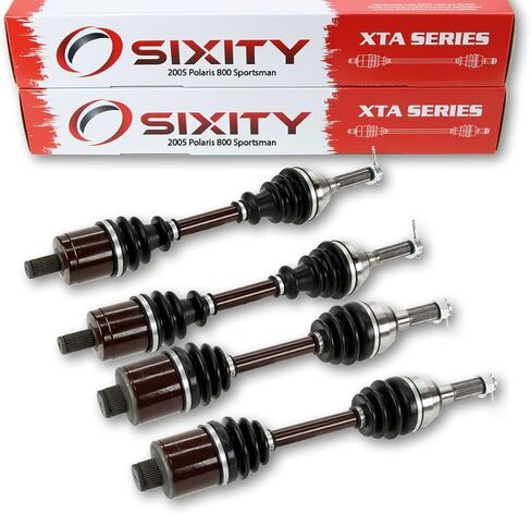 4 pc Sixity XTA Front Rear Left Right Axle compatible with Polaris Sportsman 800 2005 - A05MH76AC A05MH76AT A05MH76AU A05MH76AW 4X4 in Saudi Arabia