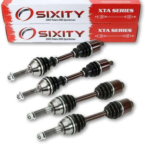 4 pc Sixity XTA Front Rear Left Right Axle compatible with Polaris Sportsman 800 2005 - A05MH76AC A05MH76AT A05MH76AU A05MH76AW 4X4 in Saudi Arabia