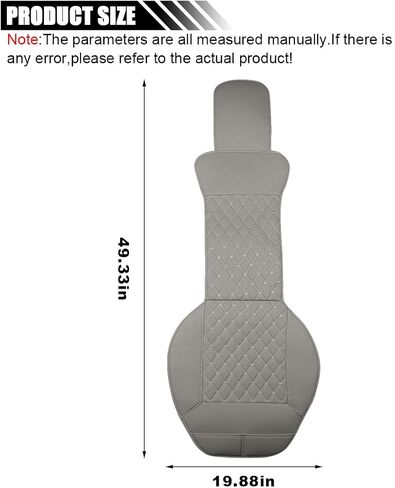 Front Car Seat Covers, Waterproof Leather Car Seat Covers Protectors, Luxury Anti-Slip Driver Seat Cover with Backrest, Universal for Most Cars SUV Pick-up Truck (Black) in Saudi Arabia