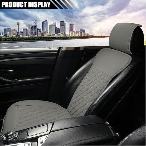 Front Car Seat Covers, Waterproof Leather Car Seat Covers Protectors, Luxury Anti-Slip Driver Seat Cover with Backrest, Universal for Most Cars SUV Pick-up Truck (Black) in Saudi Arabia