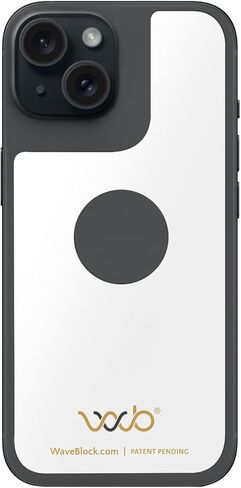 مانع EMF Waveblock للهاتف الخلوي - مصنوع لـ iPhone 15/16 Pro Max - ملصق تخفيض EMF الذي تم اختباره في المختبر 5G Shield المدعومة علميًا ، حماية نفسك وايت in Kuwait