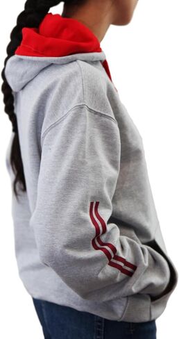 LA VINOTINTO Hoodie, Diapo Logo, Mano Tengo Fe Logo, Striped, Red in Saudi Arabia