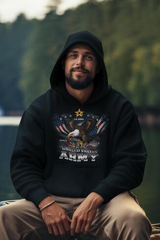 Lucky Ride Us Army Hoodie منذ عام 1775 Eagle مع قميص Switshers American Wings Wings in Saudi Arabia