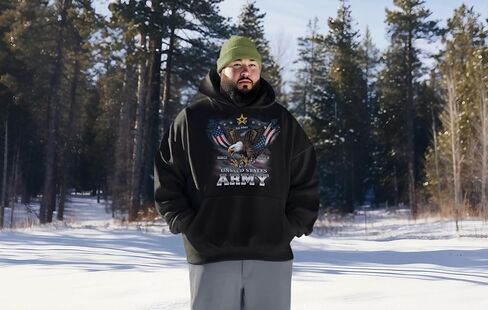 Lucky Ride Us Army Hoodie منذ عام 1775 Eagle مع قميص Switshers American Wings Wings in Saudi Arabia