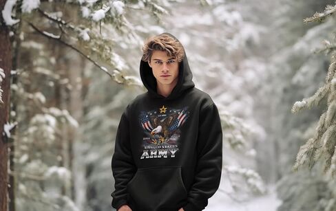 Lucky Ride Us Army Hoodie منذ عام 1775 Eagle مع قميص Switshers American Wings Wings in Saudi Arabia