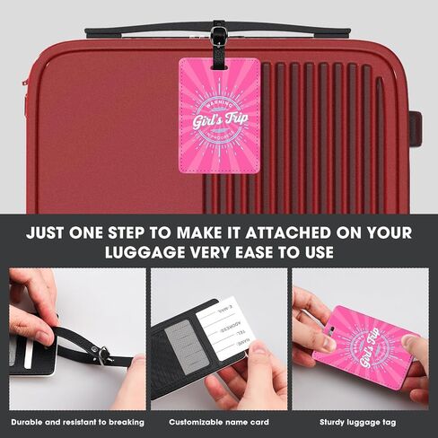2 Pcs Musician Luggage Tags – Stylish PU Leather Bag Identifier – Durable, Fun Travel Accessories for Suitcases, Backpacks, & Bags – Perfect for Travelers, Music Lovers, & Pop Culture Fans in Saudi Arabia