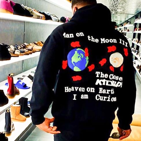 Chainsaw Man Men's On The Moon Hoodies Acid Wash Oversized Hoodie Graphic Print Hooded Vintage Sweatshirt in Kuwait