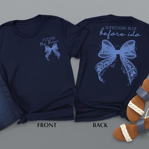 NAZENTI Personalized Bride Shirt, Future Mrs. Shirts, Custom Bridesmaid TShirt, Gift for Bridal Shower, Bachelorette, Wedding in Saudi Arabia