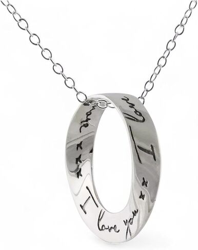 I Love You More Mobius Necklace - 925 Sterling Silver - Infinity Love Gift - Pretty Gifts For Women in Saudi Arabia