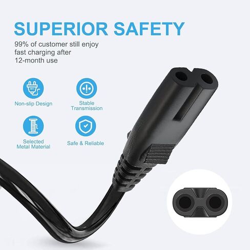 للحصول على TCL TV Power Cord Roku 65 بوصة ذكي Power Power Cord 2 Prong Power Cable لـ TCL ROKU LED SMART TV 24 "32" 40 "42" 43 " in Kuwait