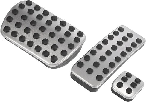 ACROPIX CAR CAR CAR GAS GAS FOT PEDS COVERS DESCELERATOR COVERS FAT FOR MERCEDES -BENZ CLA250 - حزمة من 3 لهجة فضية in Saudi Arabia