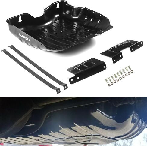 تغطية لوحة الصلب لخزان الوقود الصلب ملاءمة لجيب جراند شيروكي 1999 2000 2001 2002 2003 2004 استبدال ل 52100376AB 52100376AD 52100376AE 52100376AF 52100376AG حارس الفرشاة مع الأوتار in Kuwait