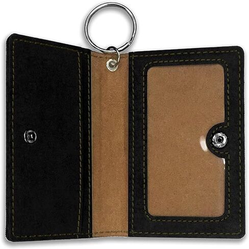 LaserGram ID Holder Wallet, Motorcycle, Personalized Engraving Included (Black with Silver) in Saudi Arabia
