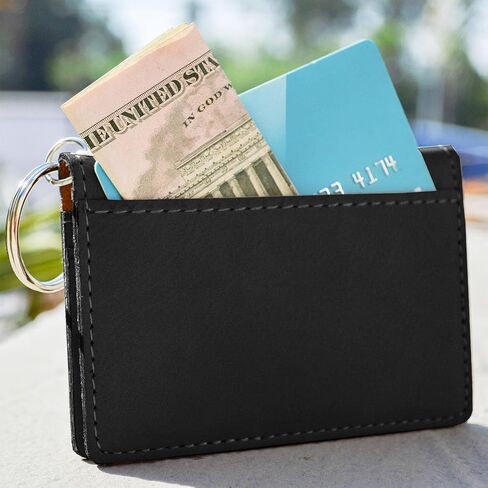 LaserGram ID Holder Wallet, Motorcycle, Personalized Engraving Included (Black with Silver) in Saudi Arabia