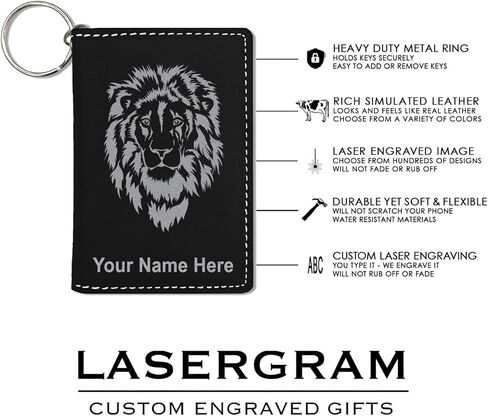 LaserGram ID Holder Wallet, Motorcycle, Personalized Engraving Included (Black with Silver) in Saudi Arabia