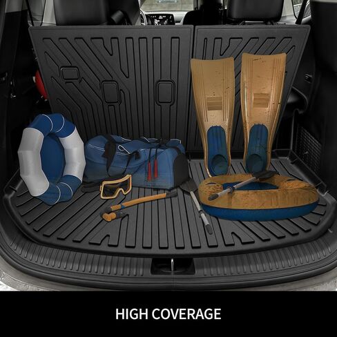 OEDRO Floor Mats Full Mat Set Fit for Kia Telluride 2020-2025, Custom Fit TPE All Weather Floor Liners for Kia Telluride EX SX Accessories, Odorless Anti-Slip Back Seat Protector Full Mat Set in Saudi Arabia