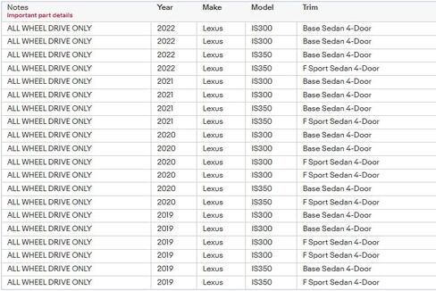 Lexus Oem Factory All Weather Floor Mat Liner مجموعة 14-18 IS350 IS250 IS300 AWD in Saudi Arabia