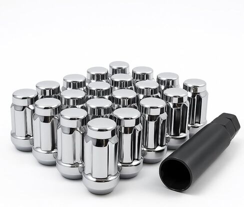 20 Spline Drive Small Diameter Acorn 7/16" Chrome Lug Nut Kit with Key in Saudi Arabia