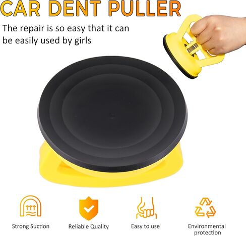 دنت مجتذب ، 3 حزمة CAR CAR DENT PULLER KIT ، أداة مزيل الكوب الشفط ، أدوات الإصلاح مقبض مقبض لجسم السيارات ، الشاشة ، الزجاج ، رفع البلاط ، الكائنات تتحرك (أصفر+برتقالي) in Kuwait