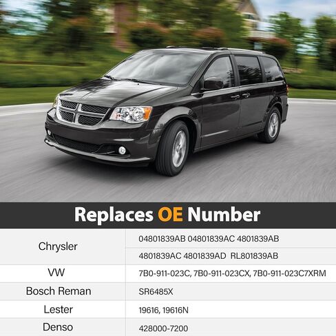 19616 استبدال بداية جديدة متوافقة مع 3.6L V6 Chrysler 200 Town & Country Dodge Avenger Journey Ram C/V Promaster 1500 2500 3500 1.3kw 12v 10t CW يستبدل 4801839AB 04801839AC in Saudi Arabia