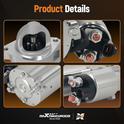 MaxPeedingRods 6949n محرك بداية جديدة لـ Hyundai Azera/Entourage/Santa Fe/Sonata 2006-2008/Veracruz 2007-2008 ، ل Kia Sedona 06-07/Amanti 2007-2008 ، استبدل 113326 8000172 36100-3c130 in Saudi Arabia