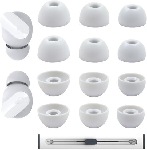 Replacement Silicone Ear Tips for Beats Studio Buds/Fit Pro/Studio Buds+ Headphone, 6 Pairs Earbuds Eartips L/M/S, Eargels Set Fit in Case, Earplug Ear Cap, Ear Buds Accessories-Red in Kuwait
