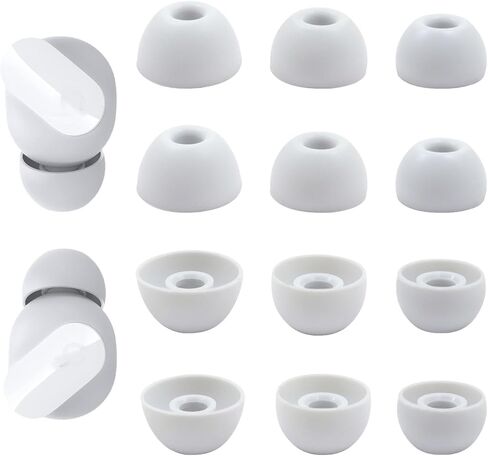 Replacement Silicone Ear Tips for Beats Studio Buds/Fit Pro/Studio Buds+ Headphone, 6 Pairs Earbuds Eartips L/M/S, Eargels Set Fit in Case, Earplug Ear Cap, Ear Buds Accessories-Red in Kuwait