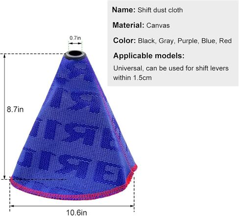 Car Shift Boot Cover, Waterproof Canvas Manual/Automatic Gear Shift Knob Boot Dust Cover, Universal Auto Retainer Stick Gear Shifter Sleeve Decor, Interior Car Accessories (Blue) in Kuwait