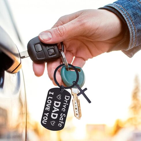 Gifts For Dad From Daughter - Drive Safe Keychain I Love You Ever Gift, Best Dads Birthday Christmas Presents in Kuwait