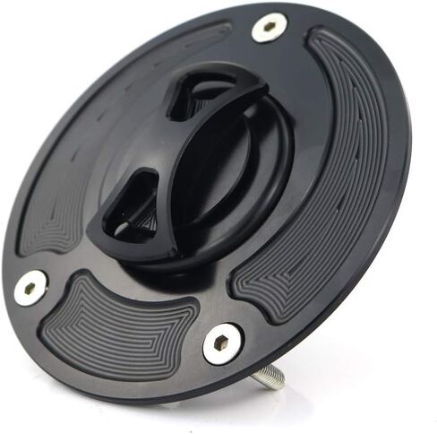 Xitomer GSXR Motorcycle 3 ثقوب غطاء خزان الغاز غطاء الوقود CNC CNC Aluminy ، ملاءمة لـ Hayabusa GSX 1300R ، GSX-R 600/750 ، SV 650 ، GSX-S750 ، GSF 1200S ، V-Strom 650/1000 (الأسود 2)) in Saudi Arabia