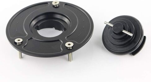 Xitomer GSXR Motorcycle 3 ثقوب غطاء خزان الغاز غطاء الوقود CNC CNC Aluminy ، ملاءمة لـ Hayabusa GSX 1300R ، GSX-R 600/750 ، SV 650 ، GSX-S750 ، GSF 1200S ، V-Strom 650/1000 (الأسود 2)) in Saudi Arabia