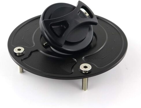 Xitomer GSXR Motorcycle 3 ثقوب غطاء خزان الغاز غطاء الوقود CNC CNC Aluminy ، ملاءمة لـ Hayabusa GSX 1300R ، GSX-R 600/750 ، SV 650 ، GSX-S750 ، GSF 1200S ، V-Strom 650/1000 (الأسود 2)) in Saudi Arabia