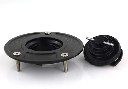 Xitomer GSXR Motorcycle 3 ثقوب غطاء خزان الغاز غطاء الوقود CNC CNC Aluminy ، ملاءمة لـ Hayabusa GSX 1300R ، GSX-R 600/750 ، SV 650 ، GSX-S750 ، GSF 1200S ، V-Strom 650/1000 (الأسود 2)) in Saudi Arabia